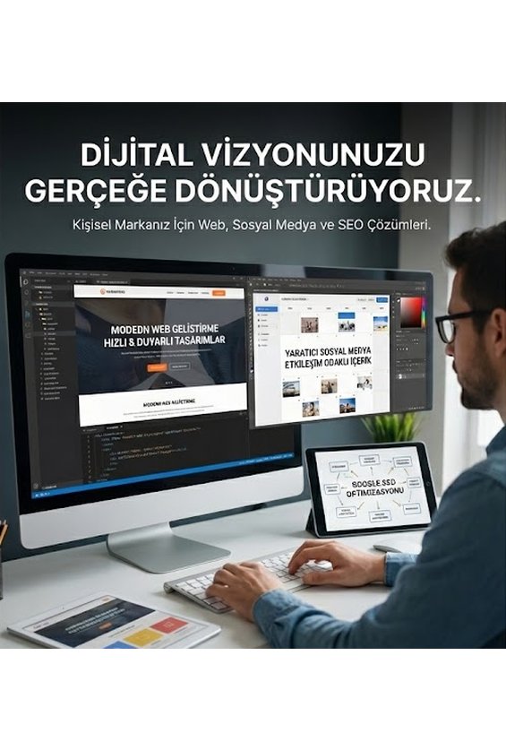Habil Çakır olarak, modern web tasarım trendlerini güçlü yazılım sistemleri ile birleştirerek markanız için ölçeklenebilir dijital çözümler üretiyorum.